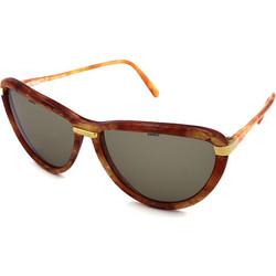 Safilo Linea 391 02L/60 Γυναικεία Γυαλιά Ηλίου Oversized Μεταλλικά Ταρταρούγα με Καφέ Polarized Φακό