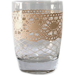 Marva Ποτήρι Νερού Γυάλινο Macrame Μπεζ 300ml M67800