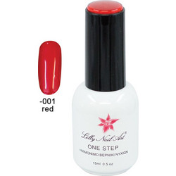 Lilly Nail Art One Step Red Ημιμόνιμο Βερνίκι Νυχιών 15ml