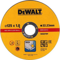 DeWalt DT3507-QZ - Δίσκος κοπής INOX 125x1.0mm 1τμχ