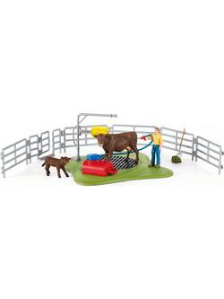 Schleich Farm World Happy Cow Wash 42529