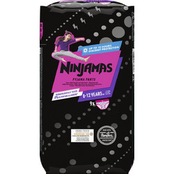 Pampers Ninjamas Girl Pyjama Night Pants Πάνες Βρακάκι 27-43kg 9τμχ