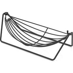 TEKNO-TEL Φρουτιέρα Κρεμαστή Επιτραπέζια 32x17x12cm Επιχρωμιωμένο Ατσάλι Μαύρη Matte