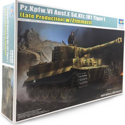 Trumpeter Panzerkampfwagen VI Ausf. SdKfz 181 Tiger Late w/ Zimmerit Στατικό Μοντέλο