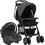 vidaXL Καρότσι Μωρού 3 σε 1 Dark Grey 10390