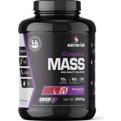 Warriorlab Complete Mass Strawberry Πρωτεΐνη Ορού Γάλακτος Όγκου Χωρίς Γλουτένη 3kg