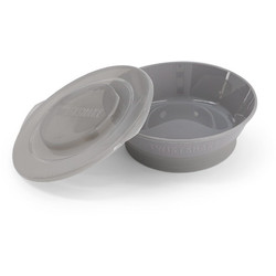 Twistshake Μπολ Φαγητού Αντιολισθητικό Pastel Grey