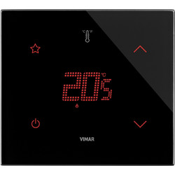 Θερμοστάτης KNX Star 2 Στοιχείων Μαύρο Diamante Eikon