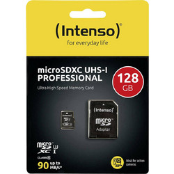 Intenso Professional microSDXC 128GB Class 10 U3 UHS-I + Adapter