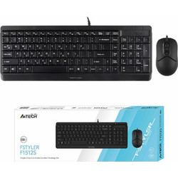 A4Tech Fstyler F1512S Black Σετ Πληκτρολόγιο & Ποντίκι