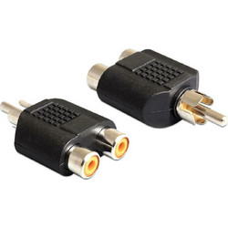 ΑΝΤΑΠΤΟΡΑΣ ΑΠΟ 2X RCA θηλ. ΣΕ 1X RCA αρσ. OEM