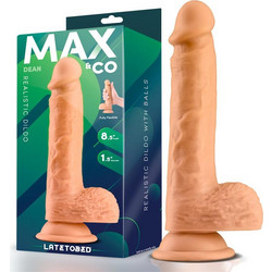 LateToBed Max & Co Dean 8.5" Ρεαλιστικό Dildo με Βεντούζα & Όρχεις 21.5cm Flesh