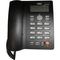 OHO-08CID Ενσύρματο Τηλέφωνο με Ανοιχτή Ακρόαση για Ηλικιωμένους Μαύρο