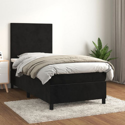 vidaXL Κρεβάτι Boxspring Μονό Βελούδινο με Στρώμα 80x200cm 3142871