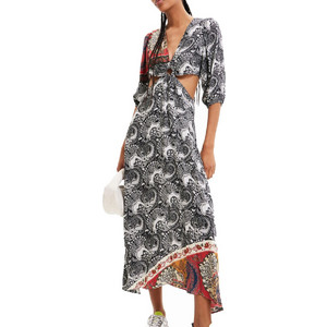 Desigual Sirsal Midi Καθημερινό Φόρεμα Πολύχρωμο 23SWVW33-2000