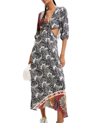 Desigual Sirsal Midi Καθημερινό Φόρεμα Πολύχρωμο 23SWVW33-2000