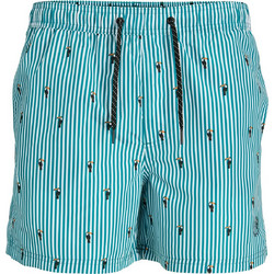 Jack & Jones Ανδρικό Μαγιό Σορτς με Σχέδια Τιρκουάζ 12227350