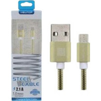 Newtop Magnetic USB 2.0 to micro USB Cable Χρυσό 1m (CU11)