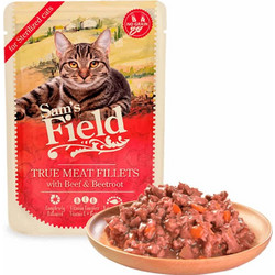 Sam's Field Cat Pouch Sterilised Βοδινό 85gr