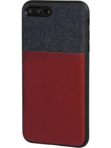 Lampa Duo Pocket Silver Line Θήκη iPhone 7 Plus / 8 Plus Μπλε / Μπορντώ (14935)