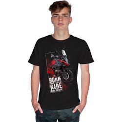 BORN TO RIDE V-STROME - DC (Κοντομάνικο Ανδρικό / Unisex) - Deep black