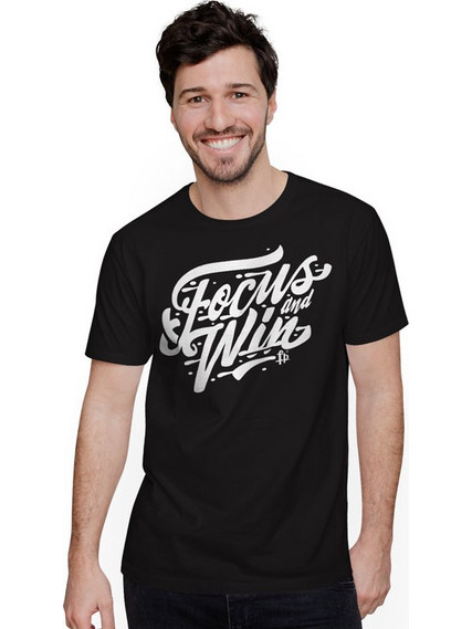 Focus And Win (Κοντομάνικο Ανδρικό / Unisex) - Deep black