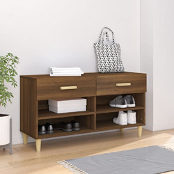 vidaXL Παπουτσοθήκη Ξύλινη Μαύρη Μ102xΠ35xΥ55cm 817569