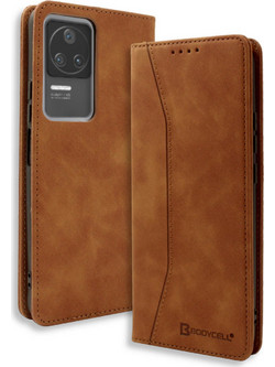Bodycell Pu Leather Book Brown (Xiaomi Poco F4 5G)