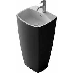 Inter Ceramic iStone Νιπτήρας Μπάνιου Δαπέδου 52x49x97cm Μαύρος 5042B
