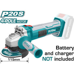 Total TAGLI1151 Γωνιακός Τροχός Μπαταρίας 20V 115mm Solo