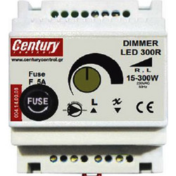 Ρυθμιστής dimmer LED φωτισμού ράγας 15-300Watt 4 modul Century Control 300R - 10.004.14.00.08