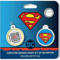 WauDog Superman Is Hero Ταυτότητα με QR Code 25mm