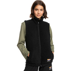 Roxy Slow Blues Γυναικεία Ζακέτα Fleece Μακριά με Φερμουάρ Μαύρη ERJPF03110