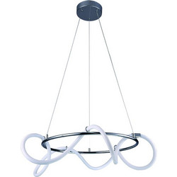 InLight Κρεμαστό Φωτιστικό Οροφής Μονόφωτο LED με Θερμό Λευκό Φως Ασημί 6017-B-CH