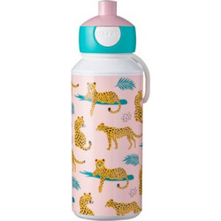 Mepal Leopard Παιδικό Μπουκάλι Πλαστικό BPA Free Ροζ 400ml