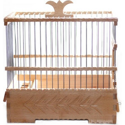 Ξύλινο Χειροποίητο Κλουβί Σκαλιστό 30x17,5x29cm