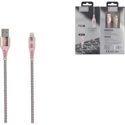 USB-A to Lightning Cable 1.5m Pink DT-13