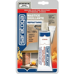Saratoga πυρίμαχος στόκος 1200C 50ml λευκό