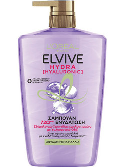 L'Oreal Paris Elvive Hydra Hyaluronic Σαμπουάν για Ταλαιπωρημένα Μαλλιά 1lt