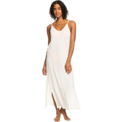 Roxy Salty Love Midi Καλοκαιρινό Καθημερινό Φόρεμα Λευκό ERJX603341-YEF0