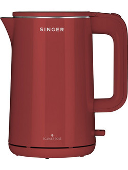 Singer WK-15050 SCR Ανοξείδωτος Βραστήρας 1.5lt 2200W Scarlet Rose