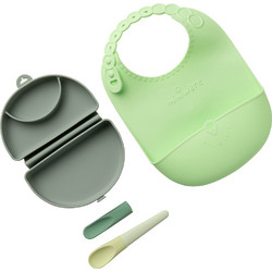 Miniware Des. 13 Βρεφικό Σετ Φαγητού Σιλικόνης Mint 3τμχ