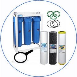 Aqua Filter BB203PS5STBLP Τριπλό Σύστημα Big Blue 20 για Ιζήματα, Μείωση Σκληρότητας και Χλώριο