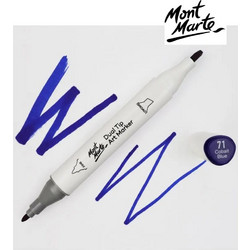 Mont Marte Art Marker Dual Tip B1 Cobalt Blue No71 - Μαρκαδόρος Ζωγραφικής No 71 Μπλε Κοβαλτίου MGRD0025_01