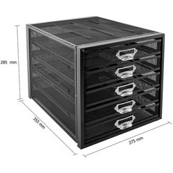 Συρταριέρα Osco Σύρμα 5 Συρτάρια Μαύρη 6825