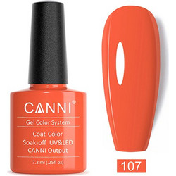 Canni 107 Salmond Orange Ημιμόνιμο Βερνίκι Νυχιών 7.3ml