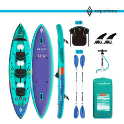 Aquatone Blast Recreational TK-201 Φουσκωτό Kayak 3 Ατόμων Μωβ Τιρκουάζ