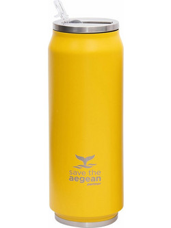 Estia Travel Cup Save The Aegean Pineapple Yellow 500ml