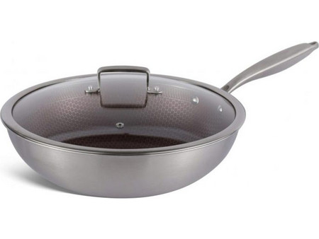 Edenberg EB-14109 Wok Ανοξείδωτο Αντικολλητικό με Καπάκι 30cm