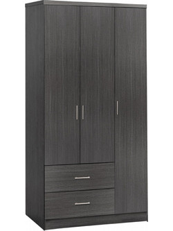 HomeMarkt Τρίφυλλη Ντουλάπα Ρούχων Caesar Zebrano 89x42.5x181cm HM340.01
